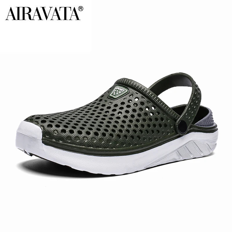 Thick Sole Beach Sandals – Waterproof Anti-Slip Footwear for Men and Women