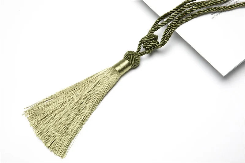 Handmade Tassel Curtain Tieback – Decorative Drapery Holdback for Home Decor