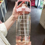 Large Capacity Plastic Water Cup – Straw Tumbler for Outdoor Camping