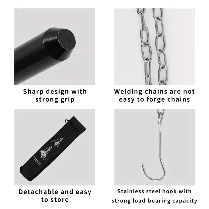 Adjustable Campfire Tripod – Stable Hanging Pot Stand for Outdoor Cooking