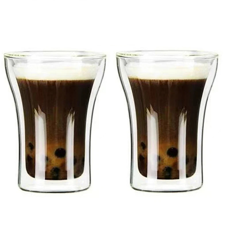 Double-Layer Glass Coffee Mug – Heat Resistant Cup for Espresso and Tea