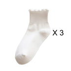 Ruffled Ankle Socks – Breathable Japanese Style Kawaii Hosiery for Women