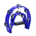 Half-Moon Tambourine – Double Row Metal Jingles for Musical Performances