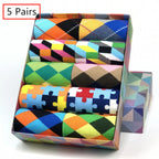 Colorful Cotton Crew Socks – Patterned Funny Dress Fashion for Men