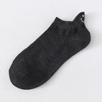 Embroidered Smiley Face Ankle Socks – Breathable Cotton for Casual Comfort