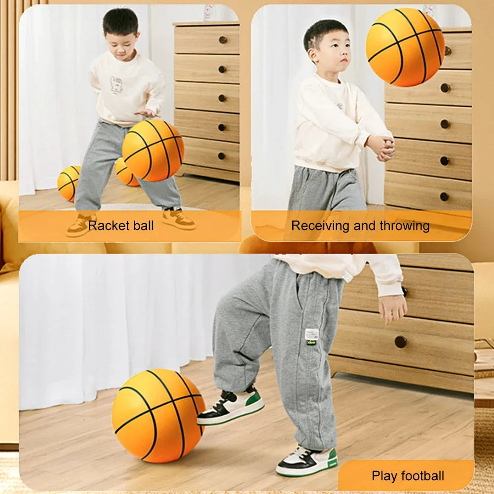 Silent Foam Basketball – Lightweight Elastic Sports Toy for Kids Indoor Play