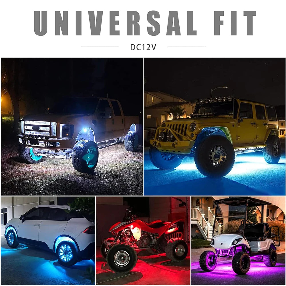 RGB LED Underglow Chassis Lights – Waterproof Exterior Decoration for Off-Road Trucks