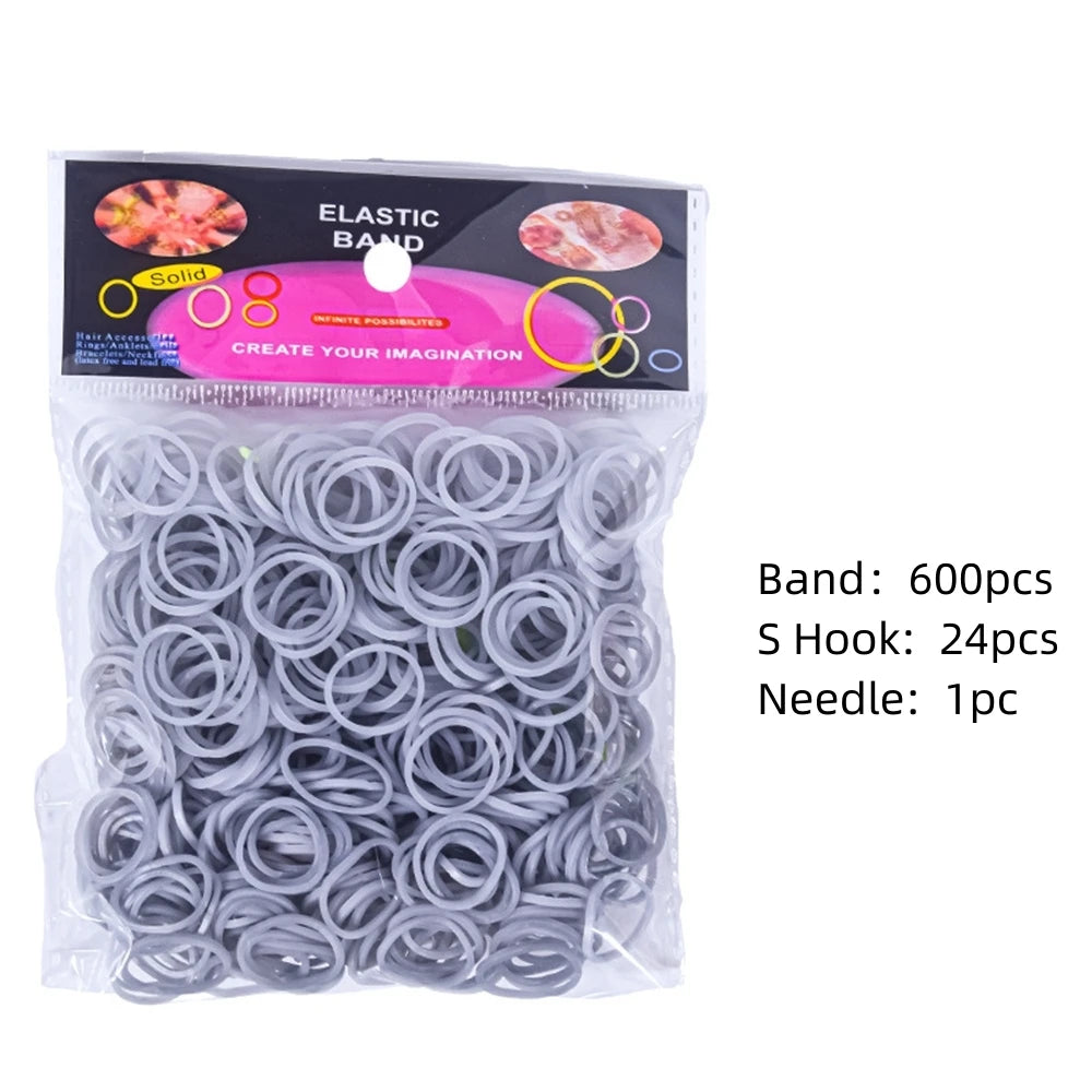 Elastic Loom Bands – Colorful DIY Jewelry Making Kit for Kids Crafts