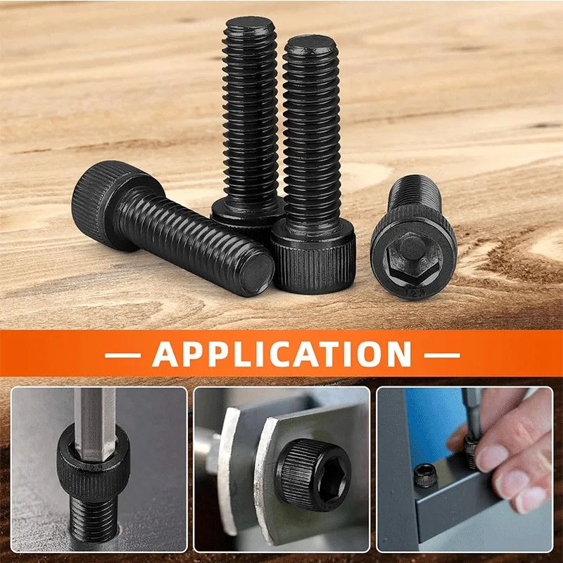 Metric Hex Socket Cap Screws – Grade 12.9 Steel Bolts for Furniture and Repair