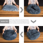 Plush Round Pet Bed – Warm Washable Sofa for Small to Large Dogs and Cats