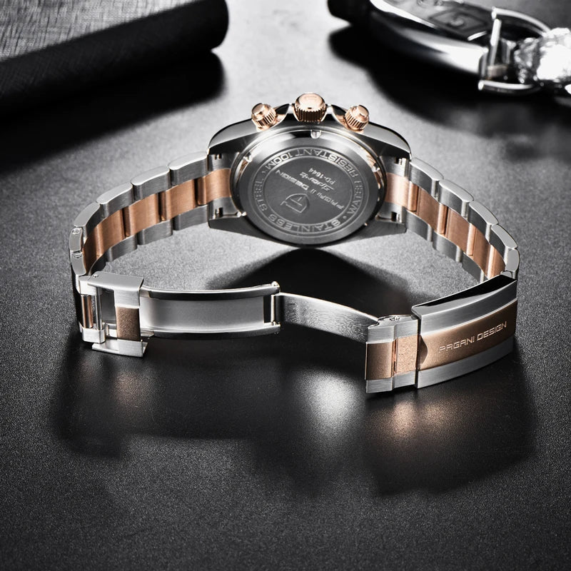 Pagani Design Gold Chronograph – Luxury Quartz Wrist Watch for Men