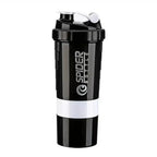 3-Layer Protein Shaker Bottle – Large Capacity Mixing Cup for Gym Exercise