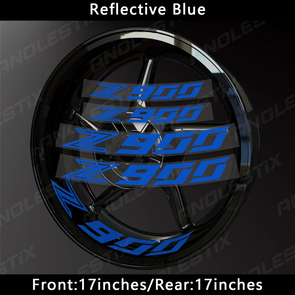 Reflective Motorcycle Rim Stripes – Wheel Hub Decals for Kawasaki Z900