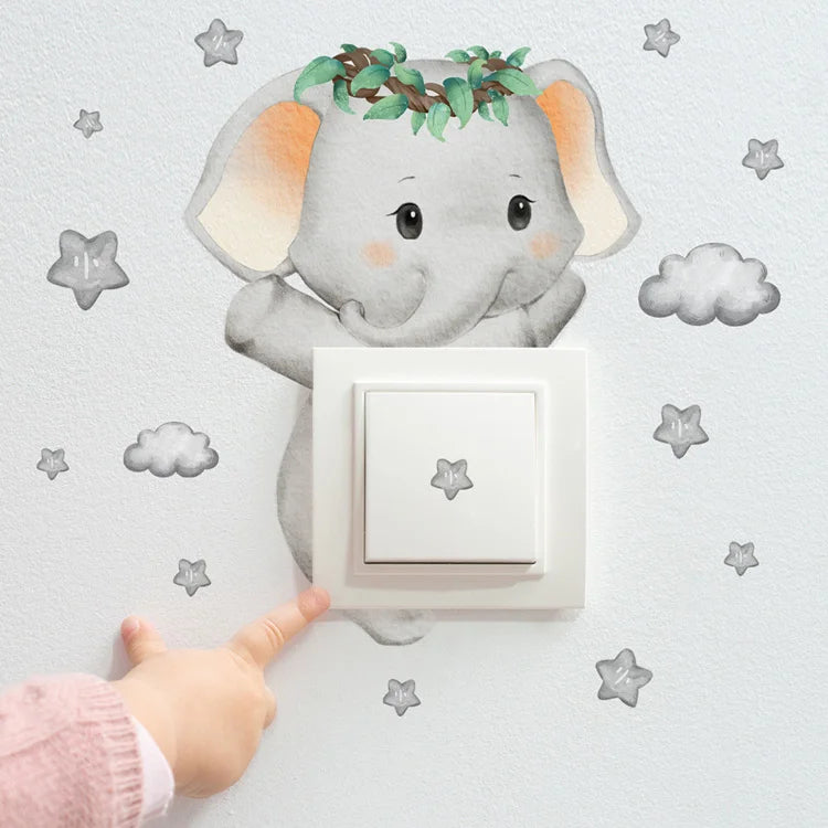 Animal Wall Decals – Self-Adhesive Nursery Stickers for Kids Bedroom Decor