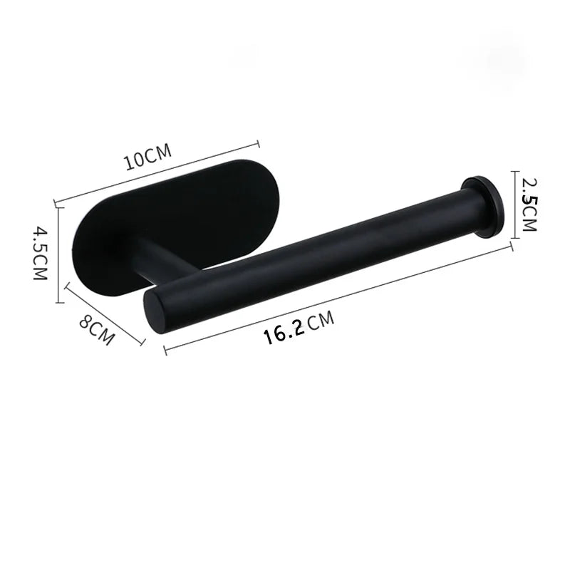 Stainless Steel Paper Towel Holder – Adhesive Wall Mount for Kitchen