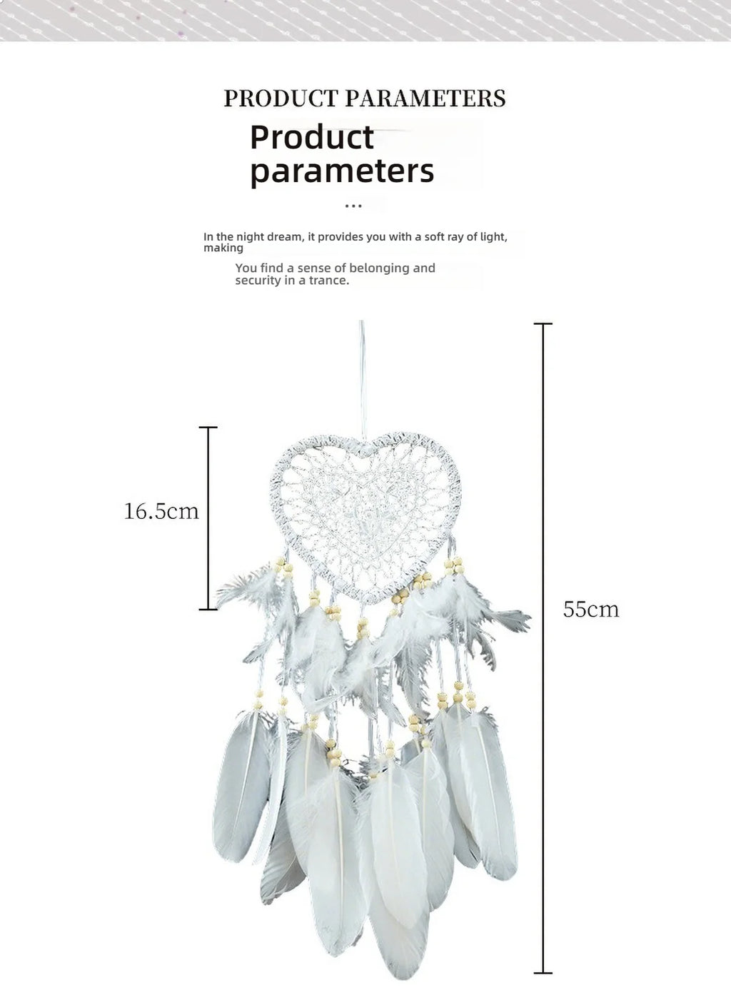 LED Heart Dreamcatcher – Hanging Nordic Ornament for Wedding Decor