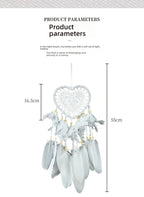LED Heart Dreamcatcher – Hanging Nordic Ornament for Wedding Decor