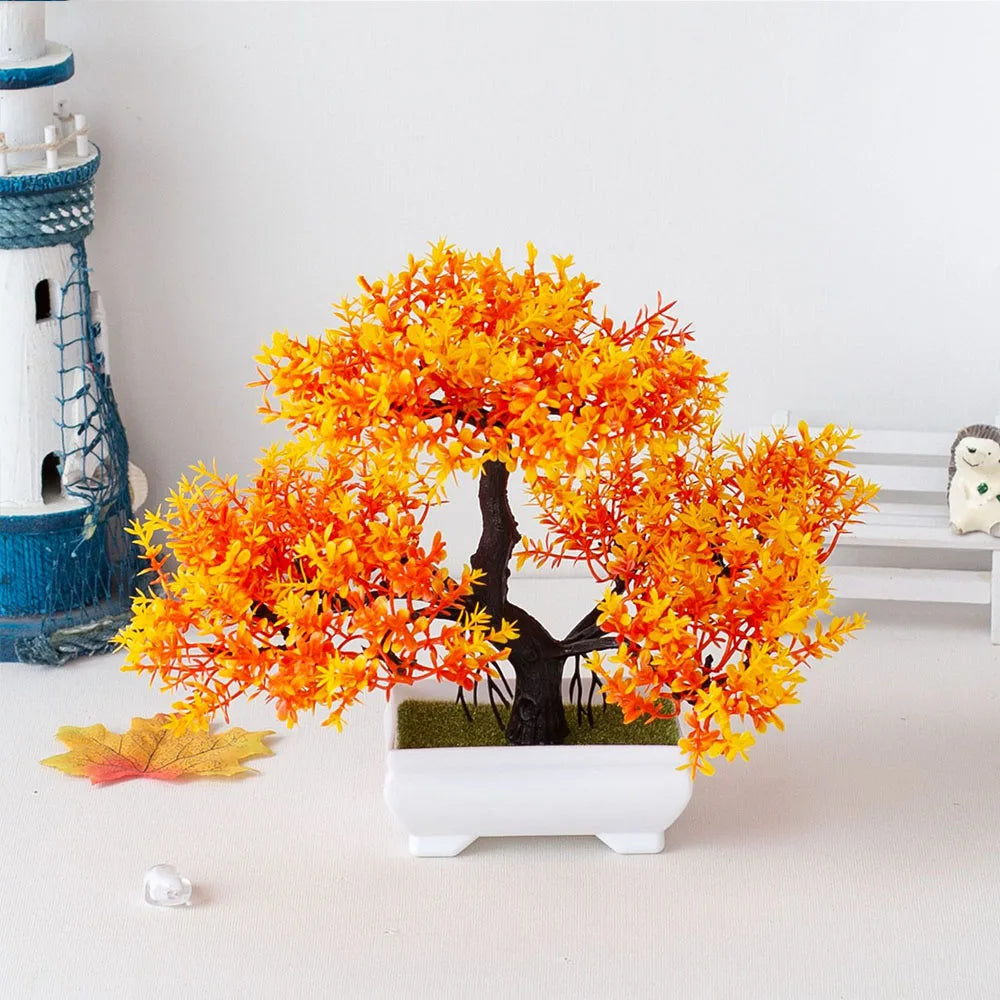 Artificial Potted Bonsai Tree – Zen Miniature Plant for Home Desk Decor