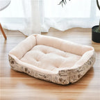 Large Square Dog Bed – Warm Soft Nest for Small Medium and Large Pets