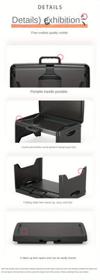 Folding Lap Desk – Portable Laptop Tray with Storage for Bed Work