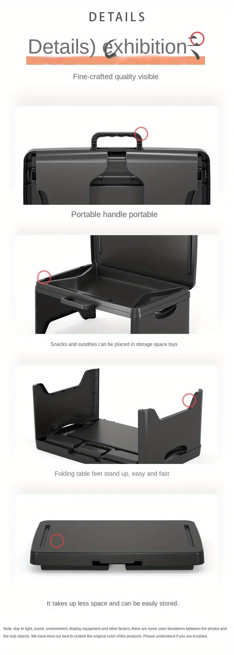 Folding Lap Desk – Portable Laptop Tray with Storage for Bed Work