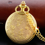 Emerald Diamond Pocket Watch Necklace – Luxury Gold Pendant for Gift