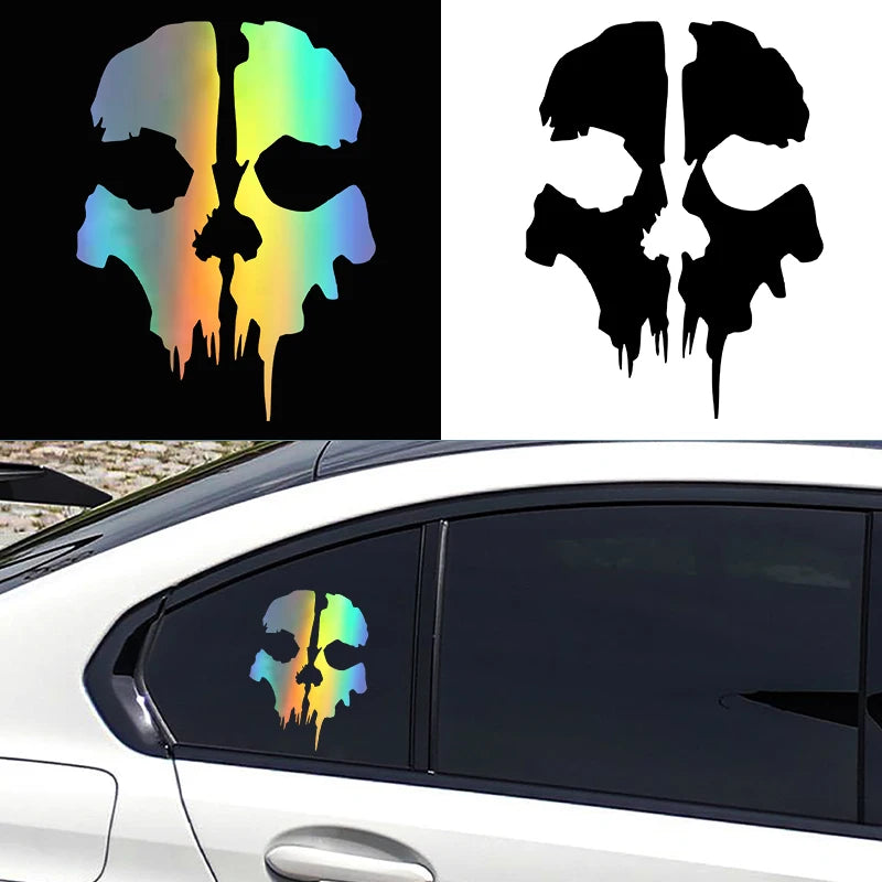 Call of Duty Ghost Skull Decal – Waterproof Vinyl Sticker for Car Windows
