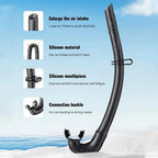 Foldable Silicone Diving Snorkel – Portable Breathable Tube for Freediving