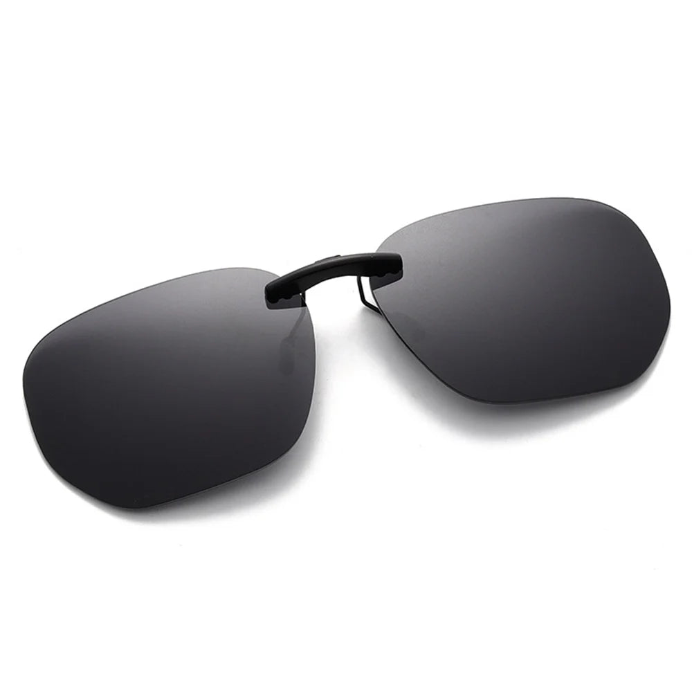 Polarized Clip-On Sunglasses – Square UV400 Lenses for Driving and Fishing