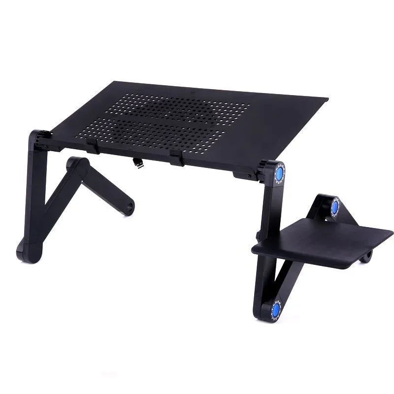 Aluminum Laptop Cooling Stand – Foldable Notebook Tray for Bed Office Desk
