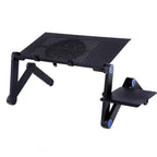 Aluminum Laptop Cooling Stand – Foldable Notebook Tray for Bed Office Desk