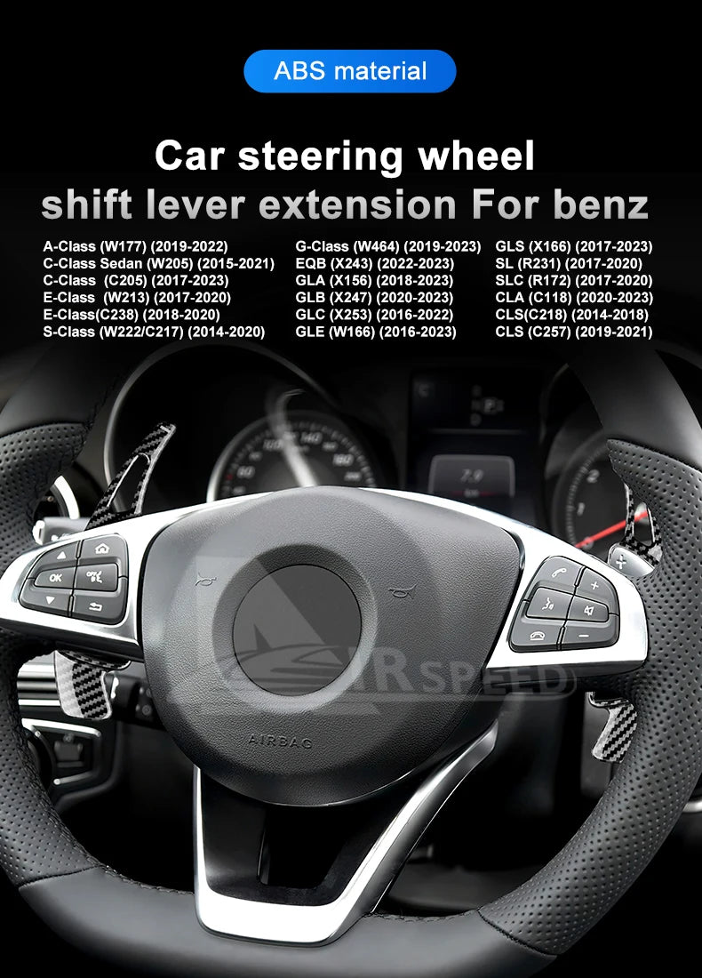 Carbon Fiber Steering Wheel Shift Paddles – Extended Shifters for Mercedes