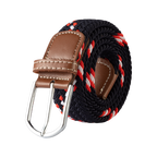 Woven Elastic Canvas Belt – Stretch Braided Buckle Strap for Casual Jeans
