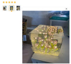 DIY Tulip Flower Sea Cube Night Lamp – Handmade Creative Gift for Girlfriend