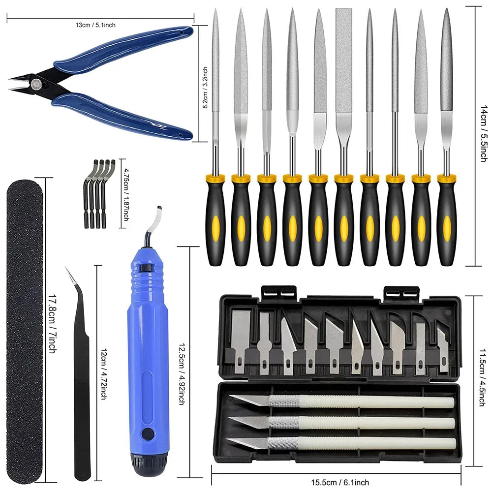 3D Printer Tool Kit – Essential Deburring and Cleaning Tools for DIY