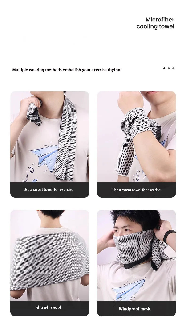 Round Microfiber Golf Towel – Silicone Wrapped Cooling Towel for Sports Fitness