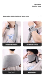 Round Microfiber Golf Towel – Silicone Wrapped Cooling Towel for Sports Fitness