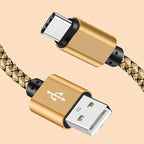 Braided Nylon USB-C Charging Cable – Fast Data Sync for Android and iPhone