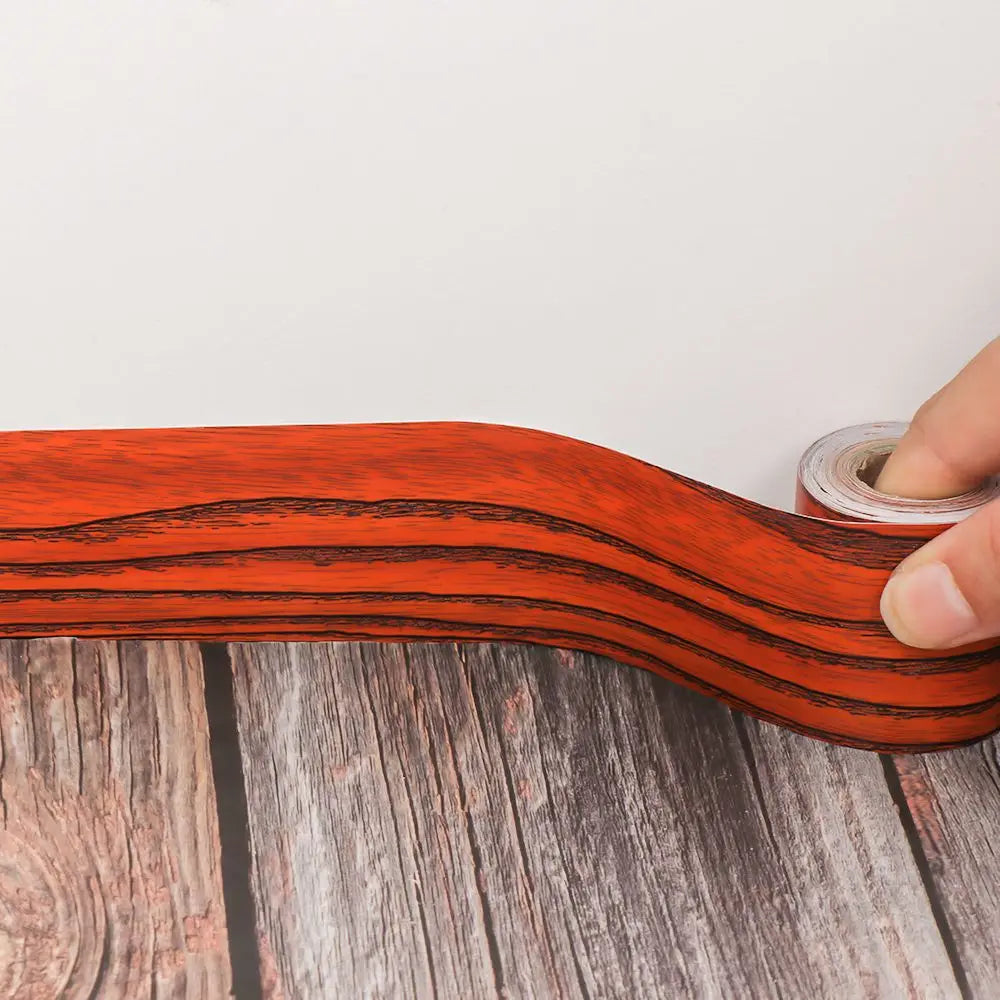 Self-Adhesive Wood Border Decal – Waterproof PVC Skirting for Home Decor