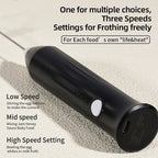 Electric Milk Frother – Wireless Handheld Foam Maker for Coffee and Baking