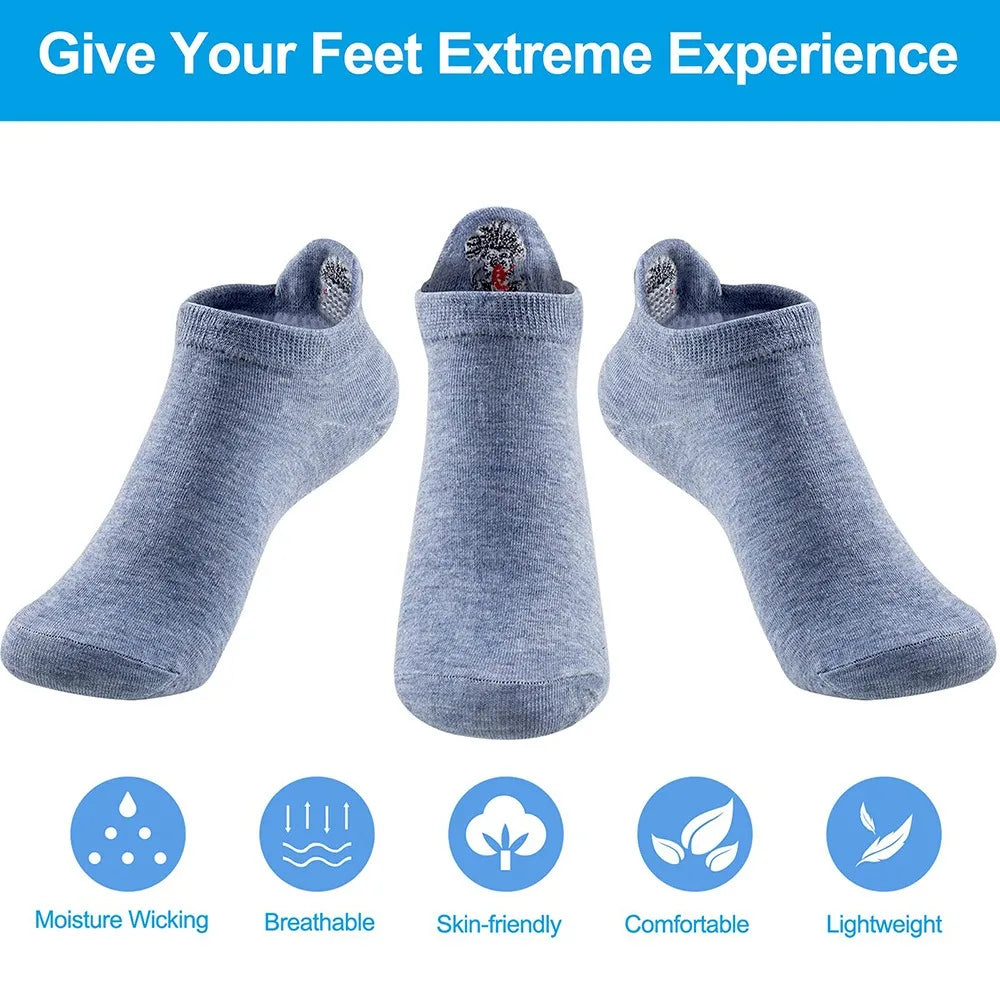 Embroidered Smiley Face Ankle Socks – Breathable Cotton for Casual Comfort