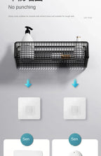 Bilayer Grid Wall Shelf – Adhesive Bathroom Organizer for Shower Storage