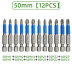 Magnetic Screwdriver Bit Set – Anti Slip 1/4 Inch Hex Shank for Power Tools