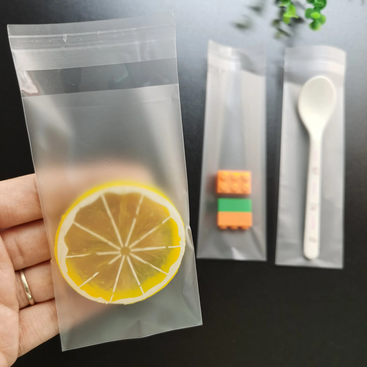 Matte Transparent Cellophane Bags – Self Sealing Pouches for Cookies and Jewelry