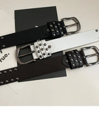 Rivet Studded Leather Belt – Fashion Waist Accessory for Women