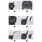 Foldable Utility Wagon Cart – Lightweight Extendable Handle for Camping