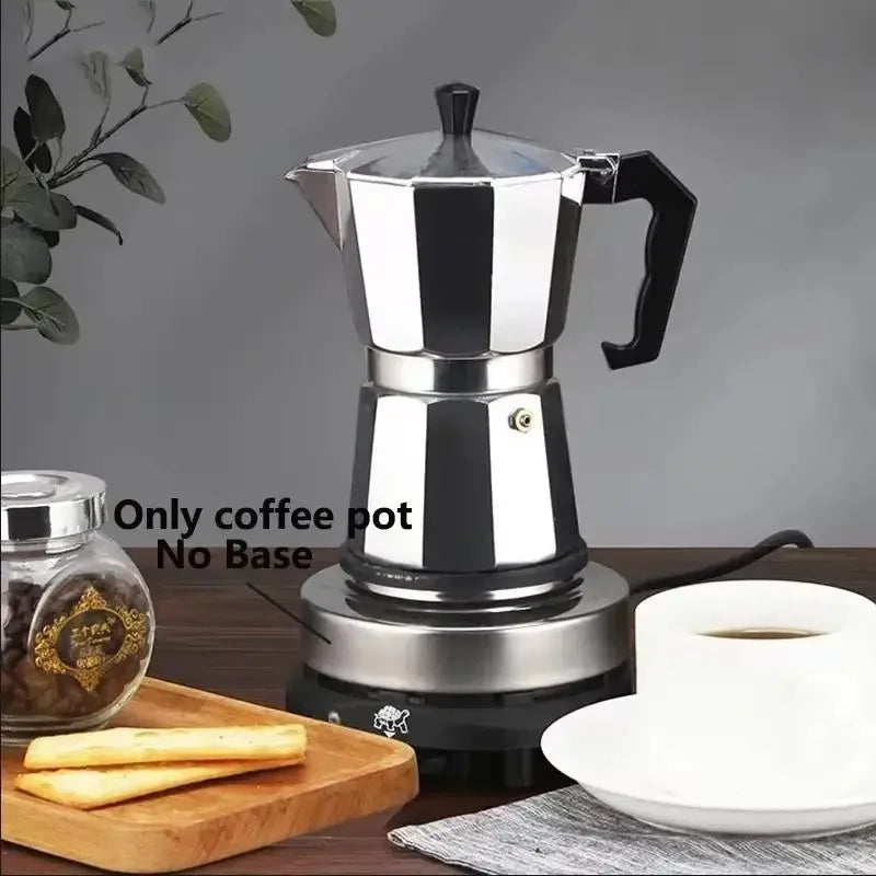 Aluminum Moka Pot Coffee Maker – Espresso Percolator for Home and Camping