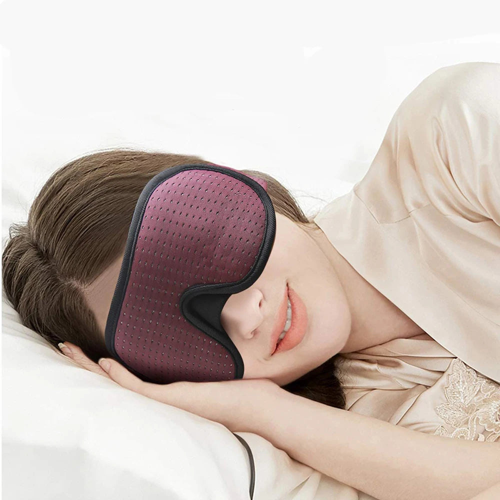 Soft 3D Contoured Eye Mask – Breathable Light Blocking for Travel Sleeping