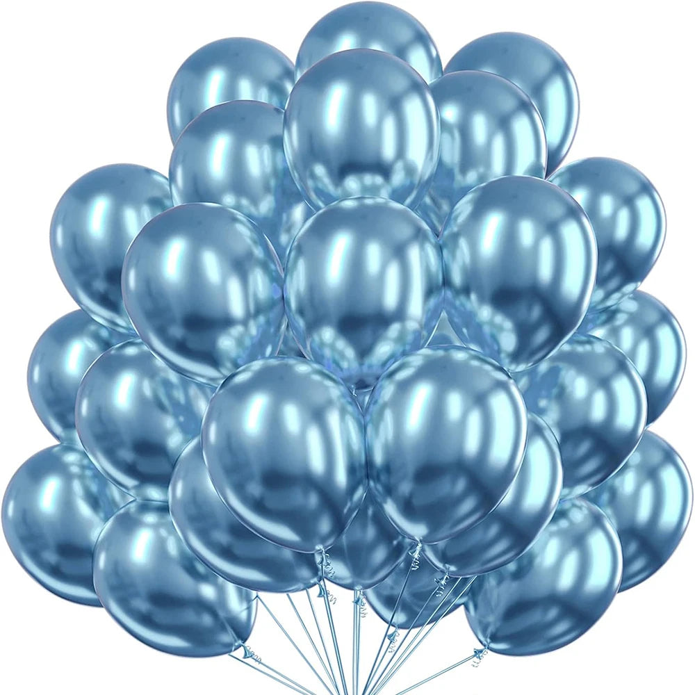 Metallic Assorted Balloons – Decorative Party Decor for Weddings and Birthdays