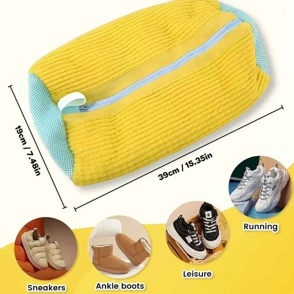 Chenille Shoe Laundry Bag – Non-Abrasive Mesh Protector for Sneaker Washing